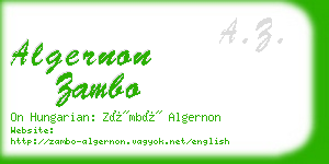 algernon zambo business card